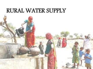 discuss the quality of water in rural areas